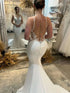 Sexy Backless Mermaid Wedding Dress V-neck Appliques Gown